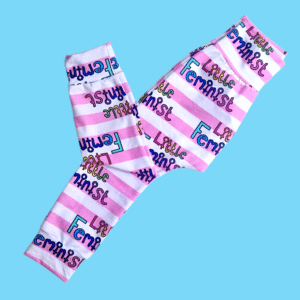18-24 Little Feminist Baby Toddler Harems Leggings Trousers