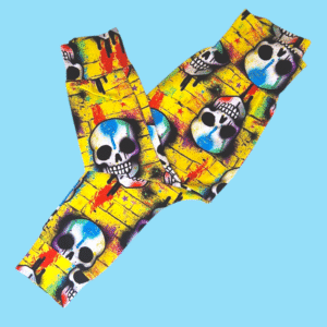 9-12 Graffiti Skull Toddler Leggings Harems Trousers