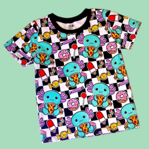 Cute Snacks Axolotl Animal T-Shirt