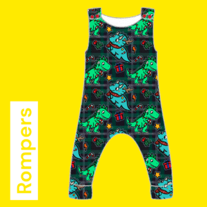 Christmas Tartan Dinosaur ROMPERS