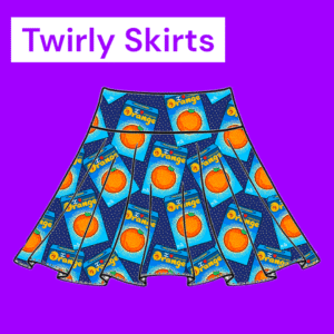 Christmas Choc Orange TWIRLY SKIRT