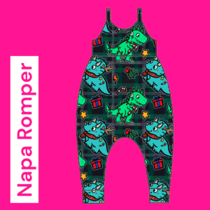 Christmas Tartan Dinosaur NAPA ROMPER