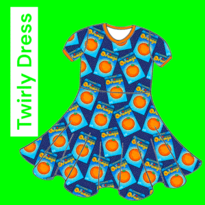 Christmas Choc Orange TWIRLY DRESS