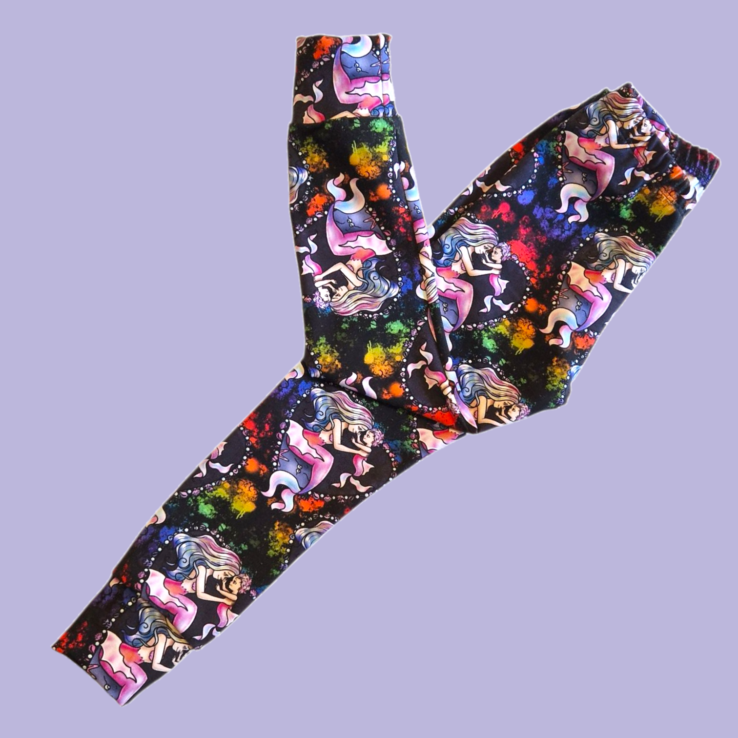 mermaid handmade girls leggings