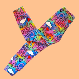 Pink Feminist Girl Power Leggings Trousers