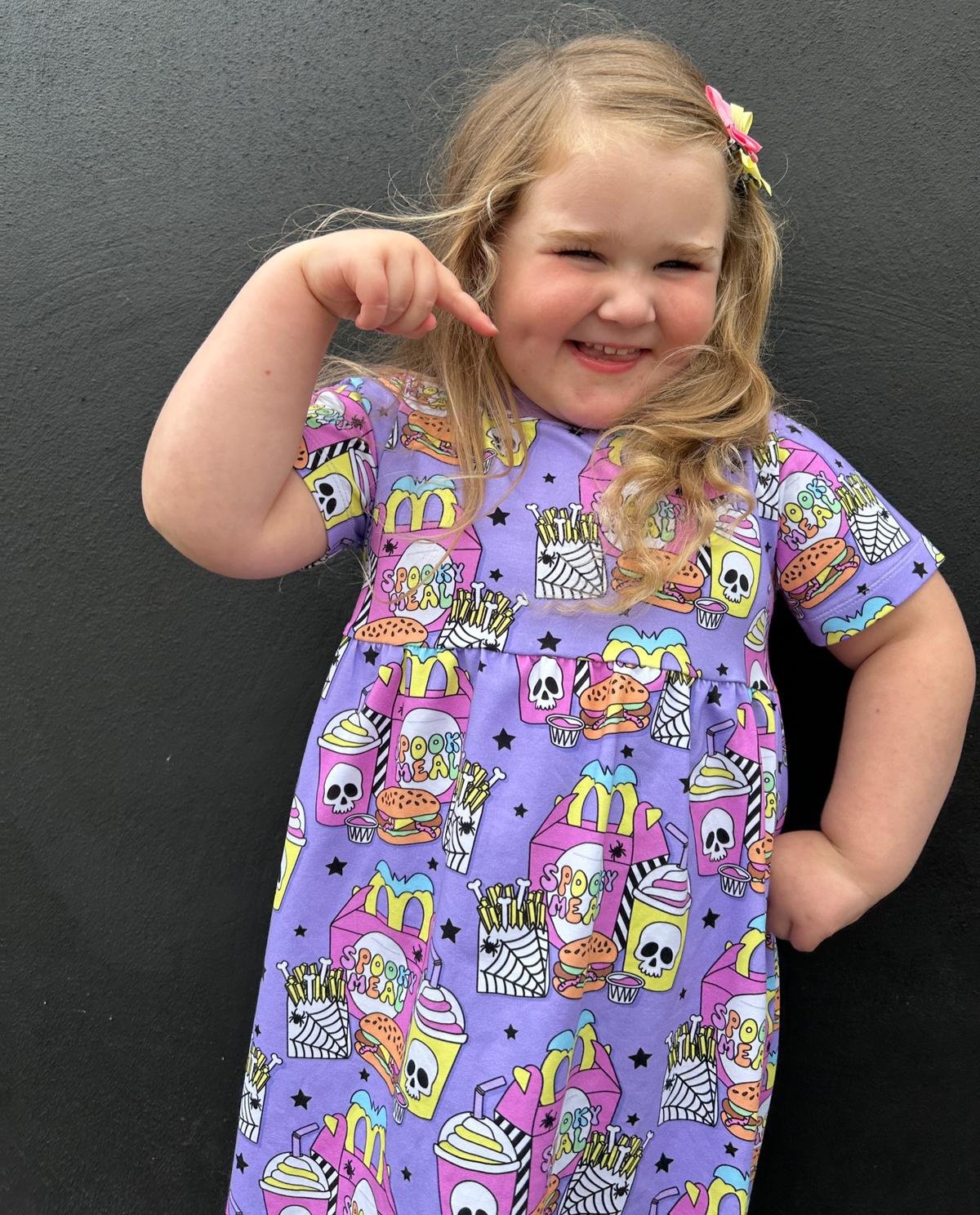 spooky meal girls halloween dress
