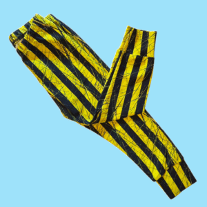 Yellow and Black Striped Leggings Trousers