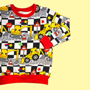 Cute Checked Digger Jumper Sweater
