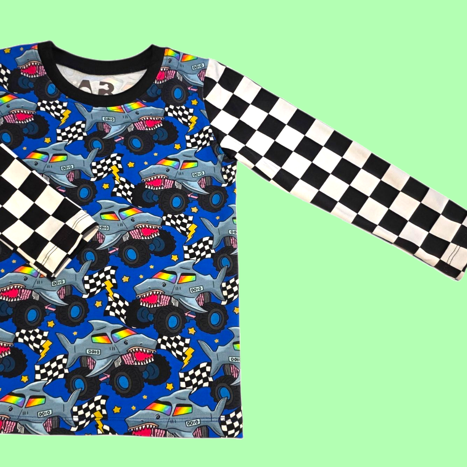 monster car hotwheels shark t-shirt