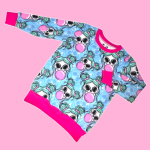Cute Bubblegum Skull Jumper