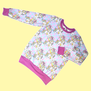 Girls Cute Check Pony Jumper