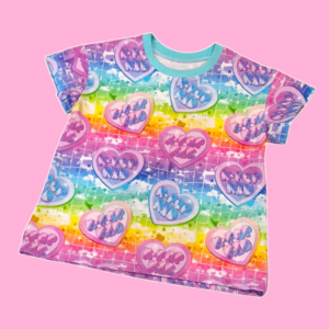 K-Pop Kid Hearts Oversized T-Shirt