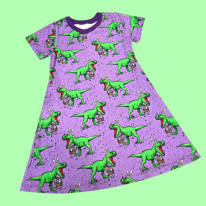 Girls Dinosaur Easter Bunny Dress