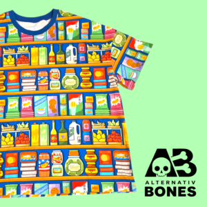 Quirky Food Groceries Adult Oversized T-Shirt