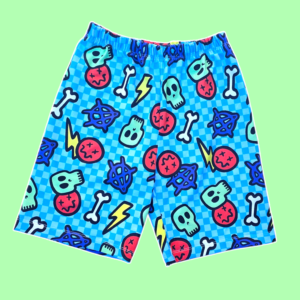 Skull Check Kids Shorts