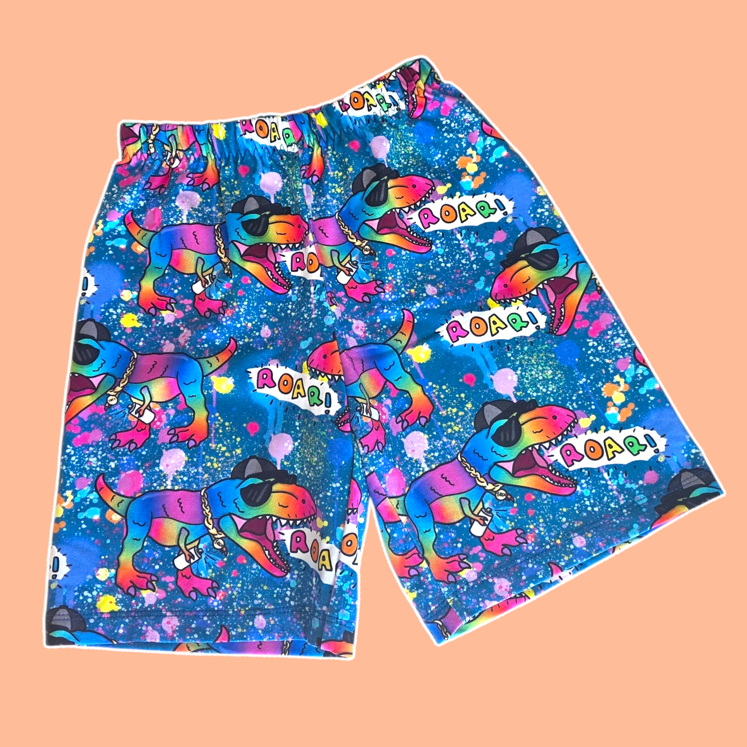 funky bright colourful dinosaurs kids