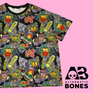 Retro Turtle Tattoos Adult Oversized T-Shirt
