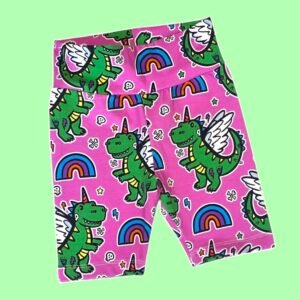 Unicorn Dinosaur Cycle Shorts