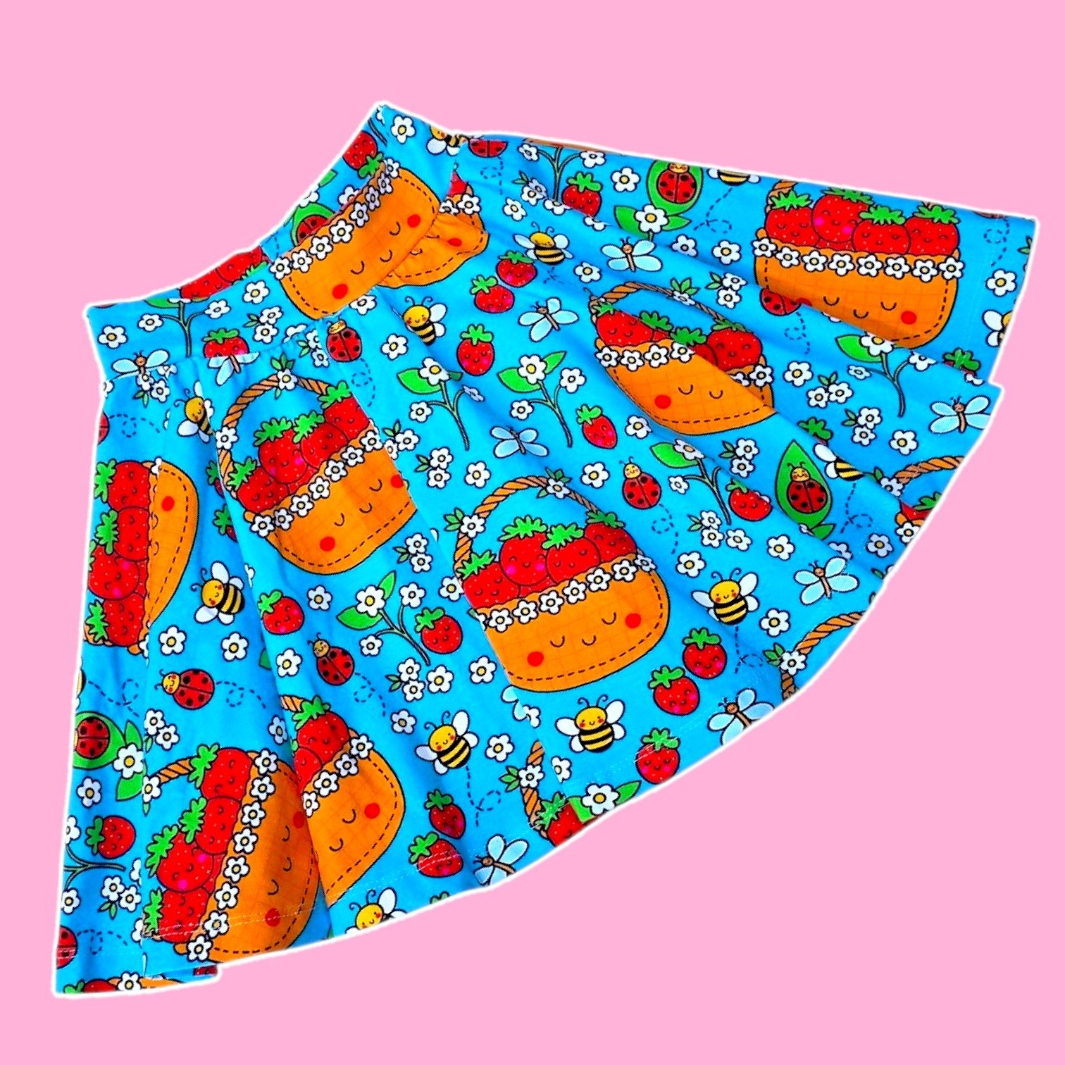 Girls strawberry fruit skirt outfit