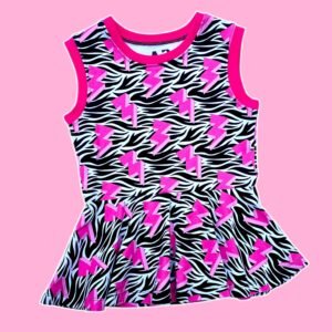 Zebra Lightning Bold Summer Peplum T-Shirt