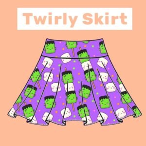 Cute Autumn Girls Twirly Skirt
