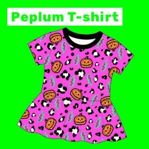 Kids Girls Pumpkin Season Peplum