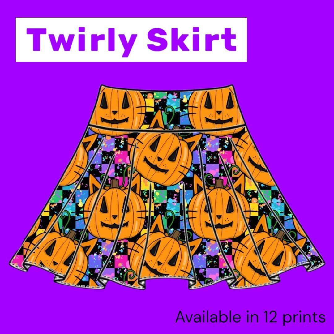girls-pumpkin-cat-halloween-twirly-skirt